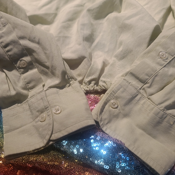 J. Crew Cropped button-down long sleeve. Cowgirl style Size Large - Picture 3 of 5